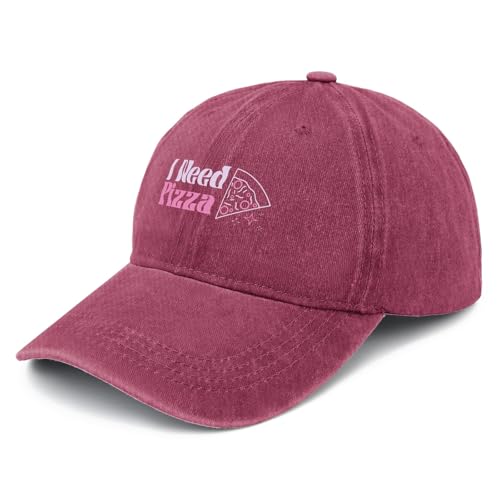 I Need Pizza Kids Pizza Lover Baseball Hats for Women Light Weight Caps2