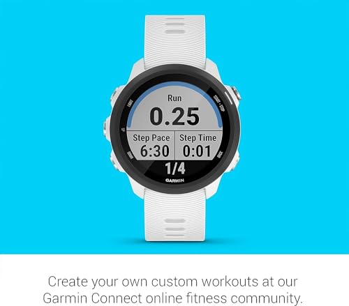 Garmin Forerunner 245 Music - Montre GPS Multi-activité de Running - Boîtier 42 mm Blanc
