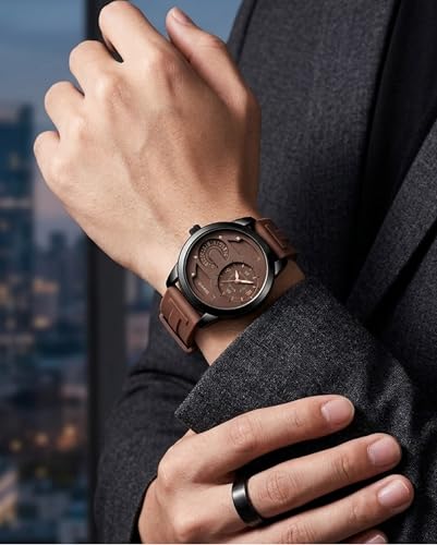 Image of CERO Men's Quartz Watch | Prime Collection Dual Dial | Silicone Strap | Analogue | Sporty Style