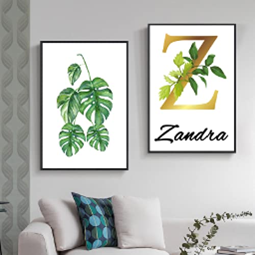Impression sur toile feuilles art nordique affiche personnalisée