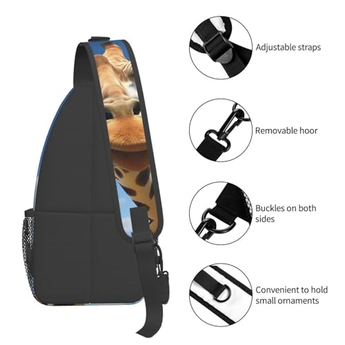 Mochila tipo Sling Crossbody Negra para Senderismo miniatura 4