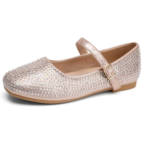shoeslocker Girl Dress Shoes-Little Girl Mary Jane Shoes Wedding Party Casual Soft Walking