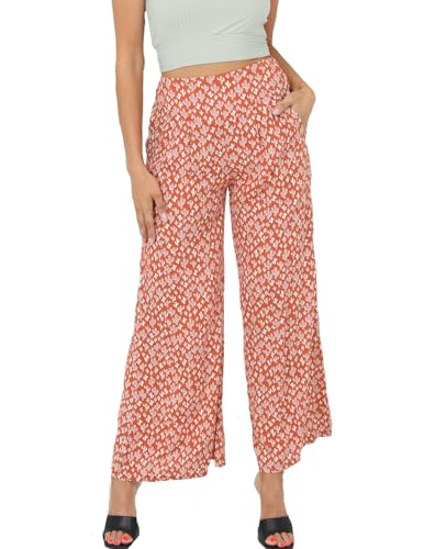 Angie Women's V-Yoke Wide Leg Pant in Satin