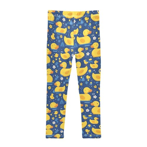 KLL Yellow Duck Cartoon Girls Cotton Pants Casual Full Length Sweatpants Running2