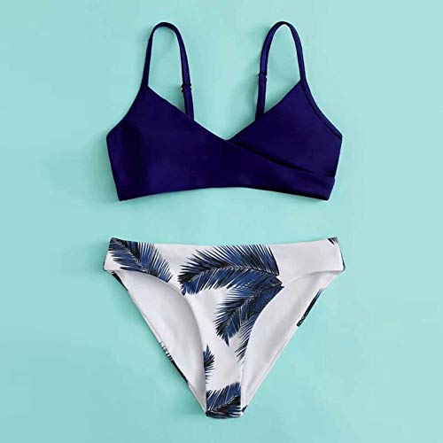 Girls' 2 Piece Bikini Sets UPF 50+ Floral Print Knot Front Ruched Triangle Bikini Swimsuit Teen Bathing Suit2