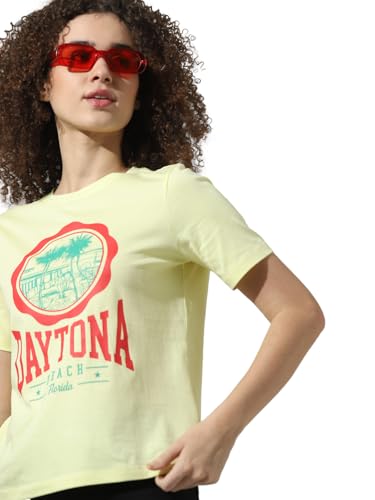 Image of ONLY Women's Cotton Regular Fit T-Shirt