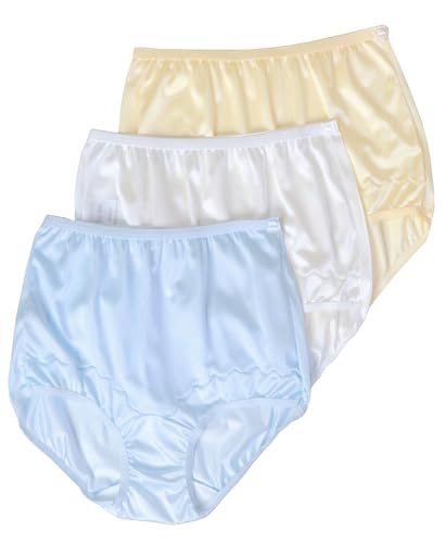 Image of Dixie Belle Women's Underwear Nylon Brief High Waist Scallop Trim 3-Pack 719