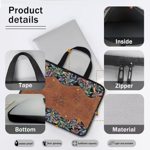 Funda para laptop para mujer con asa y cierre 17 pulgadas miniatura 6