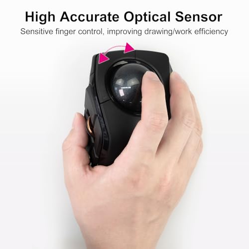 Image of SANWA Trackball 44mm /1.73in, Replacement Ball GMAWBTTB138N /GMATB137, ELECOM DEFT /DEFT PRO, and Other Compatible Trackball Mouse, Glossy Black