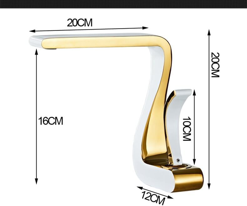 Luxury White Gold Bathroom Mixer Tap Brass Wash Basin Faucet Hot and Cold Water Sink Retro Faucet Single Hole Faucet Bathroom(SLT194-WG)