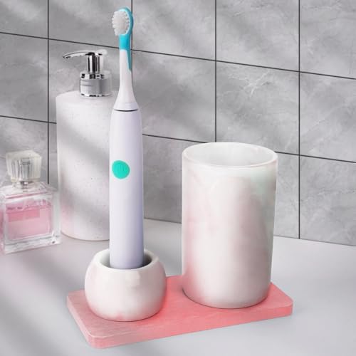 Porte-brosse à dents céramique et plateau diatomite chic - 2