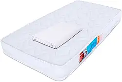 Colchão Mini Cama Infantil Montessoriana Espuma D18 + Lençol Avulso com elástico Percal 180 Fios Antialérgico 148x68x12 bf Colchões