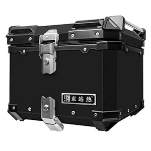 40L 45L 55L Motorcycle Top Case Tour Tail Box Scooter Back Rear Case With Backrest And Mounting Plate, Hard Aluminum Alloy Motorcycle Trunk Tour Top Box Luggage Tour 5