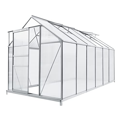 [en.casa] Gewächshaus Oisterwijk Glashaus mit Fundament 370 x...