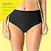 Catalina Women's High-Waisted Bikini Bottoms, Black, Medium