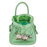 Détails élégants : la broderie raffinée témoigne du goût sophistiqué de ce sac. sac de mariage brodé, sac à main fleuri avec anse
