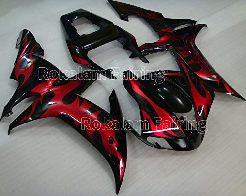 Per Yamaha YZF R1 2002-2003 Carena Per Yamaha 2002 2003 YZF-R1 02 03 YZFR1 YZF R1 YZFR1000 Fiamma Rossa Carene Personalizzate Set (Stampaggio ad iniezione)
