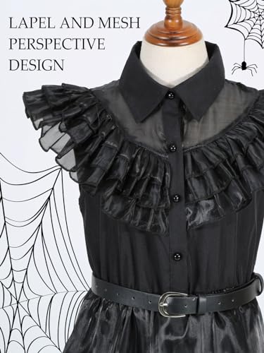 Vestido negro de disfraz para niñas 4-5 años miniatura 5