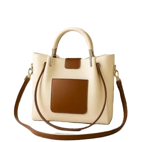 Trendy Women’s Shoulder Handbag Modern Design with Durable Handles and Secure Closure Cream-picture-27