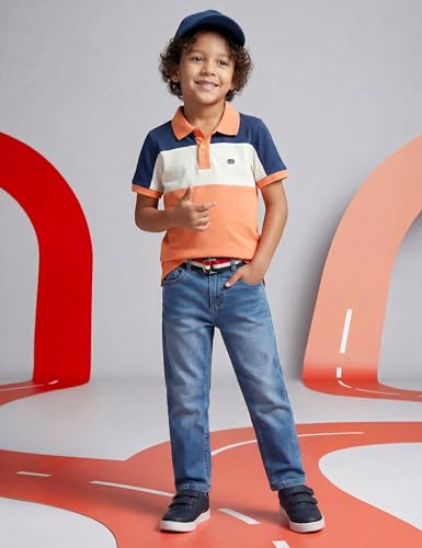 Image of Amazon Brand - Symbol Boy's Color Block Regular Fit Polo Shirt