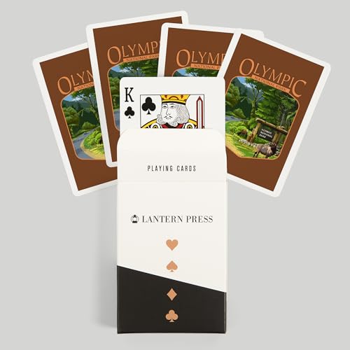 Naipes de poker Lantern Press Olympic National Park, 52 cartas miniatura 6
