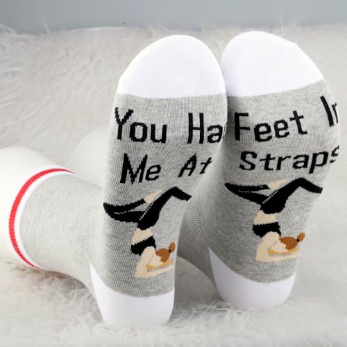 Image of JNIAP Pilates Socks Pilates Lover Gifts You Had Me At Feet In Straps Pilates Instructor Socks Pilates Mom Sock