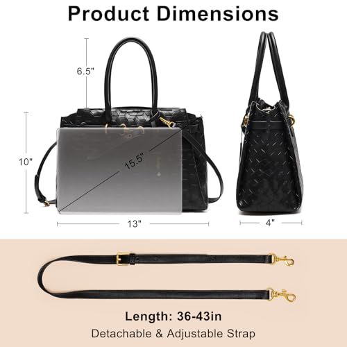 Purse and Handbag for Women Satchel Crossbody Shoulder Bag PU Leather Ladies Top Handle Tote Handbag with Adjustable Strap4
