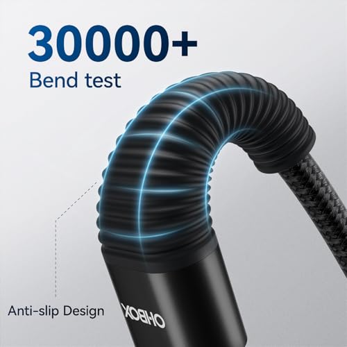 Image of Extra Long USB C to USB C Cable (2Pack 15FT, 100W) USBC Charger Fast Charging Cord Braided, Type C Cable for iPhone 17 Pro Max, 16 /15, iPad Pro /Air /10, Samsung, Pixel, Moto, Android Phones - Black