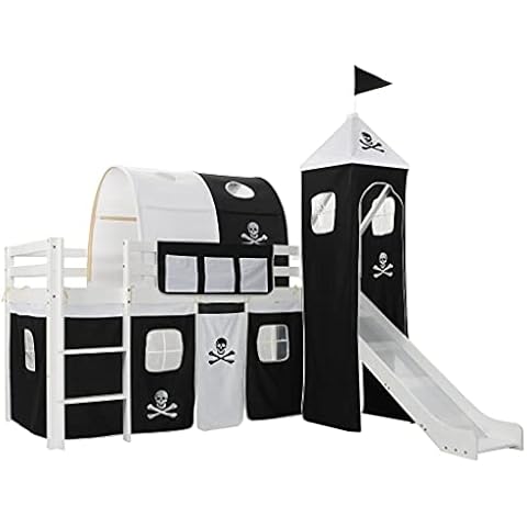 vidaXL Cama Alta para Niños con Tobogán y Escalera Cover