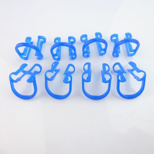 Dental Cotton Roll Holder Disposable Blue Teeth Cilp Holders Dental Isolator Tool Clinic Orthodontic Accessories 100Pcs image 2