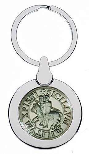 Massonica templari sigillo portachiavi cromato
