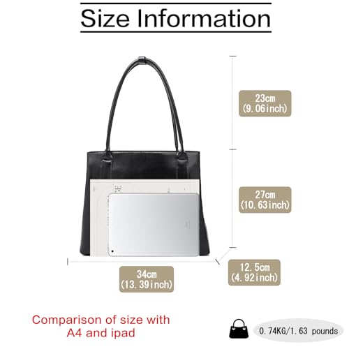 Image of LAORENTOU Women Crossbody Handbags Genuine Leather Satchel Handbags for Women Top-handle Shoulder Tote Purses