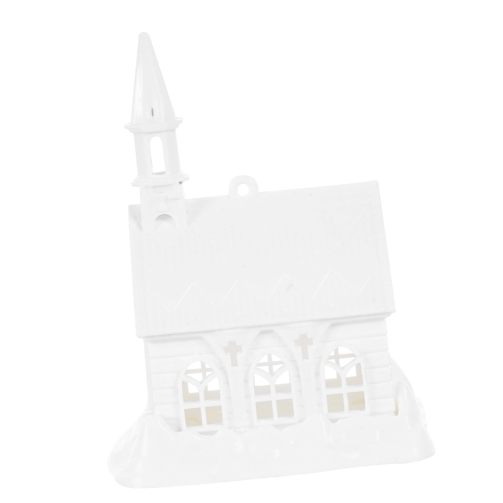 Anneome Mini Christmas Village House Model Unfinished Plastic Model Home Ornaments for Kids