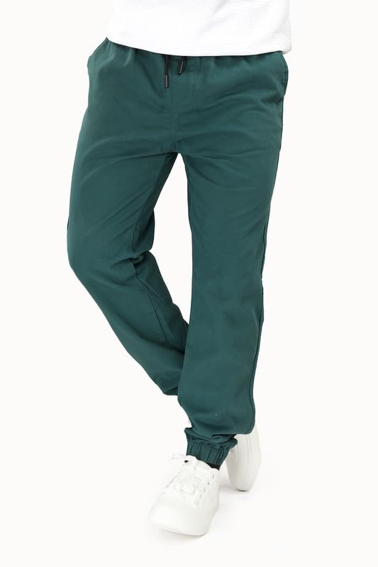 Image of UNOseven Boys Cotton Jogger Pant - Slim Fit - Teal Green - Size XL