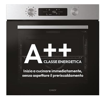 Foto di Candy Bake 800 Forno da Incasso Elettrico Ventilato 78L, Wi-Fi + App hOn, AirFry, Funzione Pizza 300°C, 12 Funzioni, 6 Livelli, Classe A++, 59,5x59,5x56,8 cm, Inox - CA6 N3B1HTX