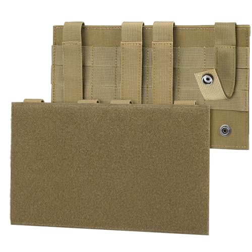 Pitozer Molle Loop Panel Large Mounting Placard Platform for Hook-Backing Pouch Tactical Attachment for Patch Display Board Holder Molle Backpack Accessories (10 2 x 5 9 1Pcs)