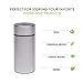 HIDE Stash Jar - Airtight Smell Proof Durable Multi-Use Portable Metal Herb Jar Container. Waterproof Aluminum Screw-top Lid Lock (Pack of 2, Silver)