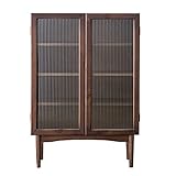 QINJIE Sideboard-Schrank, Holzakzent-Buffet-Sideboard-Servierschrank, für Flur, Eingangsbereich, Wohnzimmer, Küche,A