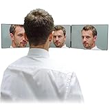 ESPEJO 360 Triple Plegable. Vista frontal, lateral, trasera. Ideal para cortarse el pelo solo, maquillar, afeitar. Portátil, sin instalación. Ganchos telescópicos. Uso personal o profesional (1)