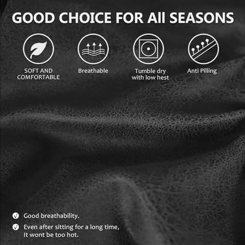 Image of molasofa Leather Like Additional Recliner Console Cover for Reclining Loveseat Covers Stretch Jacquard Middle Console Cover for Recliner Couch and Sofa Dark Grey