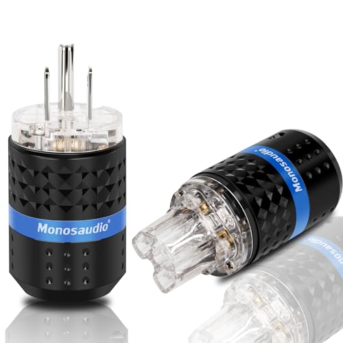 Audiophile Rhodium Plated Power Plug - EU/US Schuko To IEC Cable Connector
