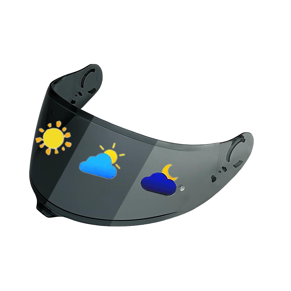YMTSGEQ GT-Air 3 Helmet Visor Replacement.CNS-1C Helmet Face Shield UV Protection Compatible with GT-Air 3 (Photochromic Light/Deep Black)