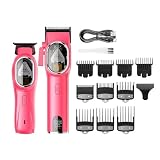 DAXXIN Hair Clippers, 2PCS Professional Clipper Electric Hair Trimmer Rechargeable Haircut Machine Adjustable Trimmer for Men