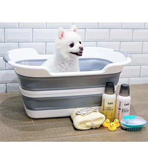 7.1 Gal/27L Multipurpose Collapsible Pet Bathtub Upgraded with Drainage Hole and Pet hair collector for Bathing/Shower, Portable Laundry Basket-Foldable Bathing Tub-Storage Organizer. 7.1 Gal/27L Multipurpose Collapsible Pet Bathtub Upgraded with Drainage Hole and Pet hair collector for Bathing/Shower, Portable Laundry Basket-Foldable Bathing Tub-Storage Organizer.