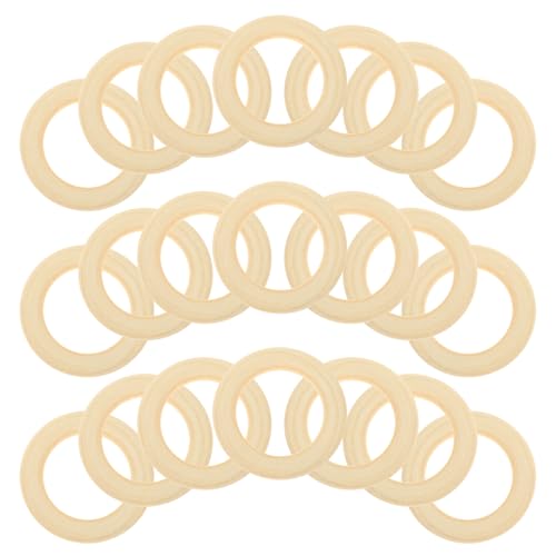 Anillos de madera naturales DIY multifunción resistentes para accesorios y decoración artesanal 2