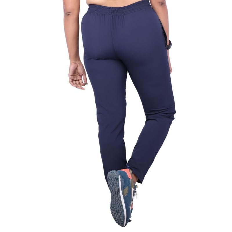 Image of Go-Fit Women Zip Pocket Synthetic Dry-Fit Gym Casual Lower Joggers Trackpant Sports Pant | Multicolors