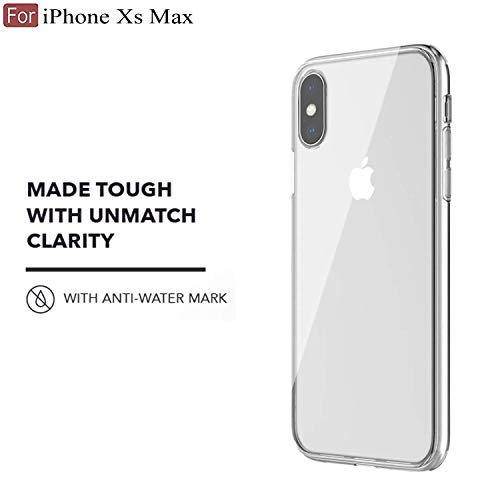 Image of CEDO iPhone Xs Max Clear Case | Soft Flexible Slim-Fit | Full Body 360 Protection Shock Proof TPU Back Cover (Transparent)