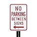 SmartSign-T1-1050-HI No Parking Between Signs Sign With Left Arrow By | 12