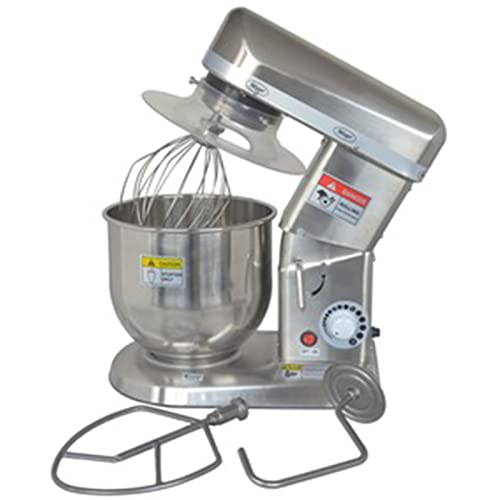 Mezclador De Alimentos Multifuncional - 3 Velocidades Mezclador Comercial Con Un Tazón De Acero Inoxidable De 10 Litros, Ganchos De Masa, Batidor, Batidor, Protección De Seguridad Cover