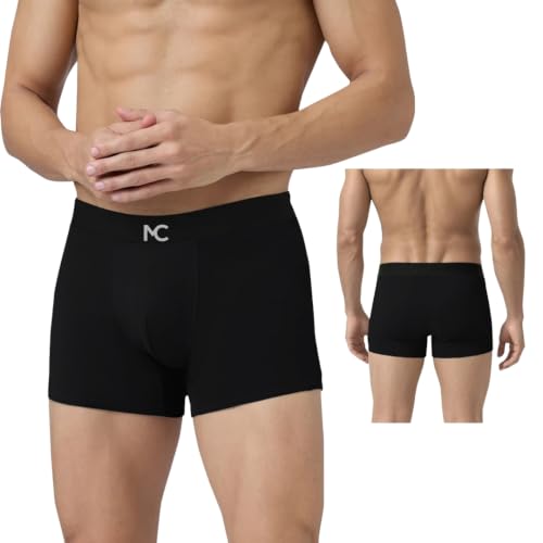 Image of MC Men's Premium Microfiber Boxer Briefs | Ultra Soft Stretch Trunks | Breathable Moisture-Wicking Innerwear | Comfort Fit | Anti-Chafing | Solid Colors | Multipack Available